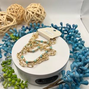 Pomina 2PC 14Kt Gold Plated Stainless Steel Necklace‎ Set NEW